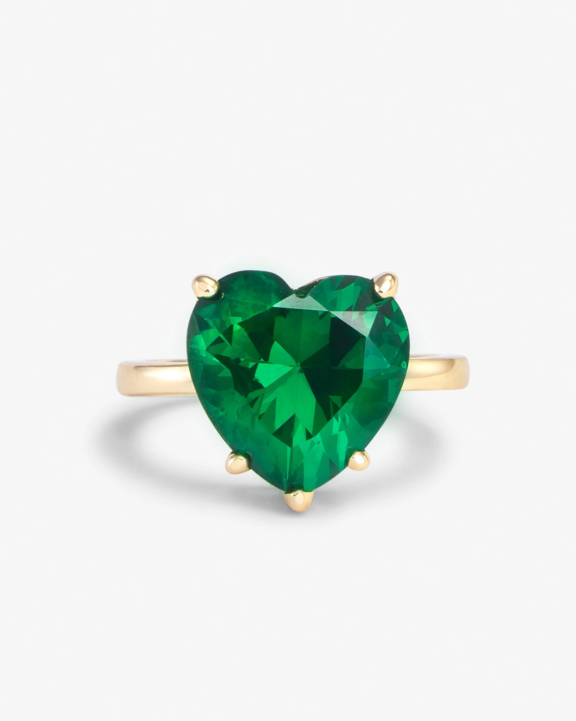 The Allison Emerald Heart Ring - Gold|Emerald | Melinda Maria Jewelry