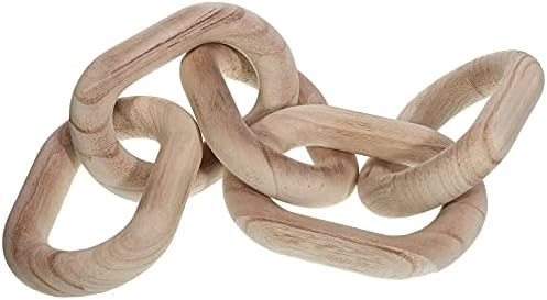 Decorative Wood Link Chain Wooden Chain Decor 5 Link Decoration Chain for Family Party Home Office D | Amazon (US)