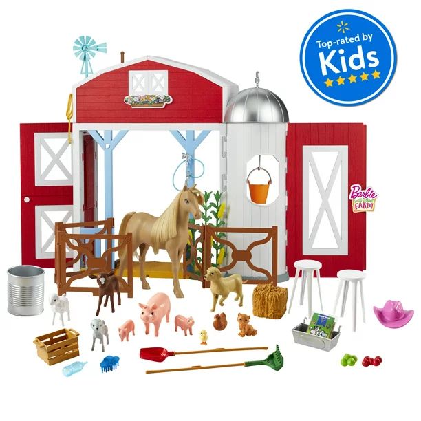 Barbie Sweet Orchard Farm Playset with Barn, 11 Animals, Working Features & 15 Pieces, Doll Sold ... | Walmart (US)
