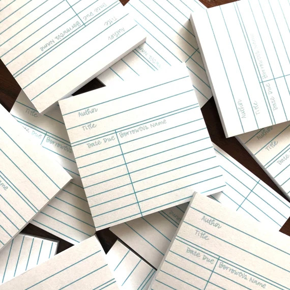 Library Card Sticky Notes - Reading Sticky Notes - Bookworm Gift - Bookish Sticky Notes - Books S... | Etsy (US)