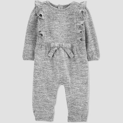 Baby Girls' Ruffle Rompers - Just One You® made by carter's Gray | Target