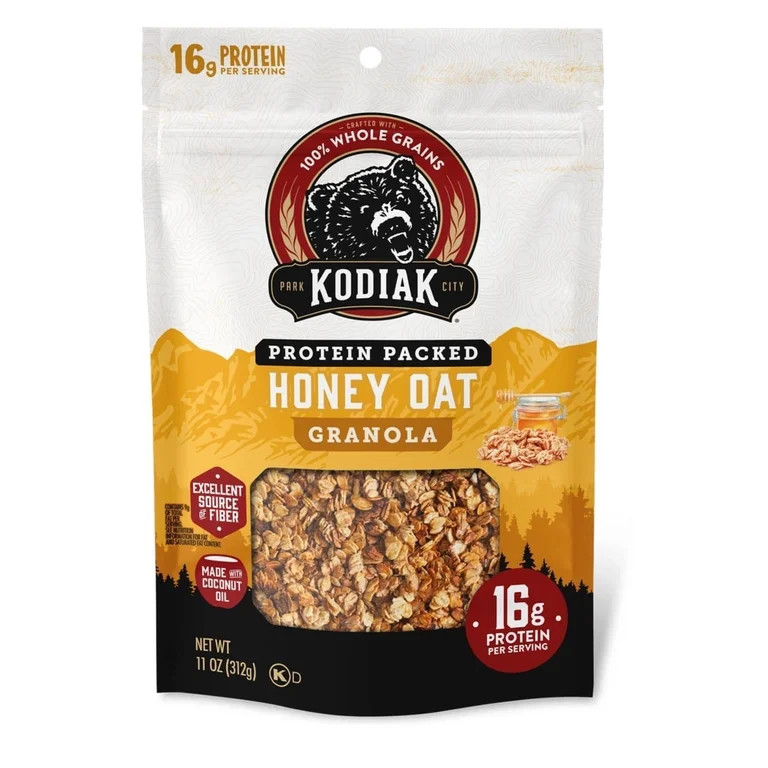 Kodiak Protein-Packed Honey Oat Protein Granola Bag, Ready to Eat, 11 oz | Walmart (US)