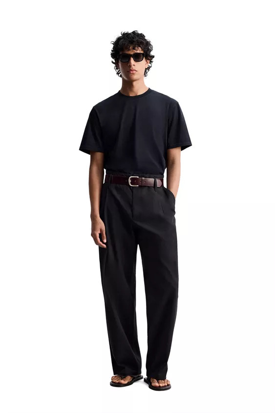 WEITE HOSE AUS BAUMWOLLE UND VISKOSE | Zara DE