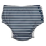 i play. by green sprouts Reusable, Eco Snap Swim Diaper with Gussets, UPF 50, 5T, Navy Stripes, Pate | Amazon (US)