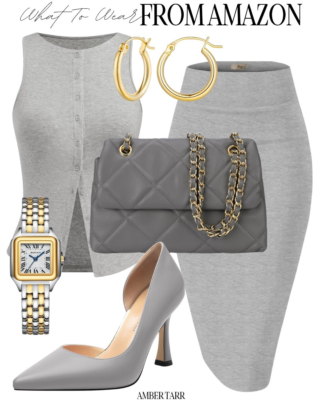 Grey monochrome skirt and button up top from Amazon fashion 

#LTKOver40 #LTKFindsUnder50 #LTKFindsUnder100
