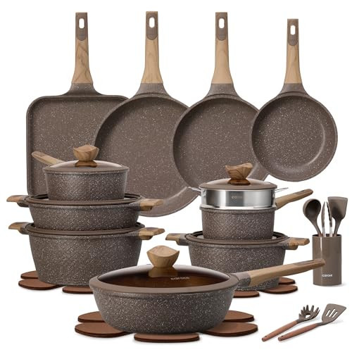 CAROTE 31pcs Pots and Pans Set Non Stick, Cookware Set Pots and Pans Induction Cook Ware, Nonstick Kitchen Cooking, PFOA Free | Amazon (US)