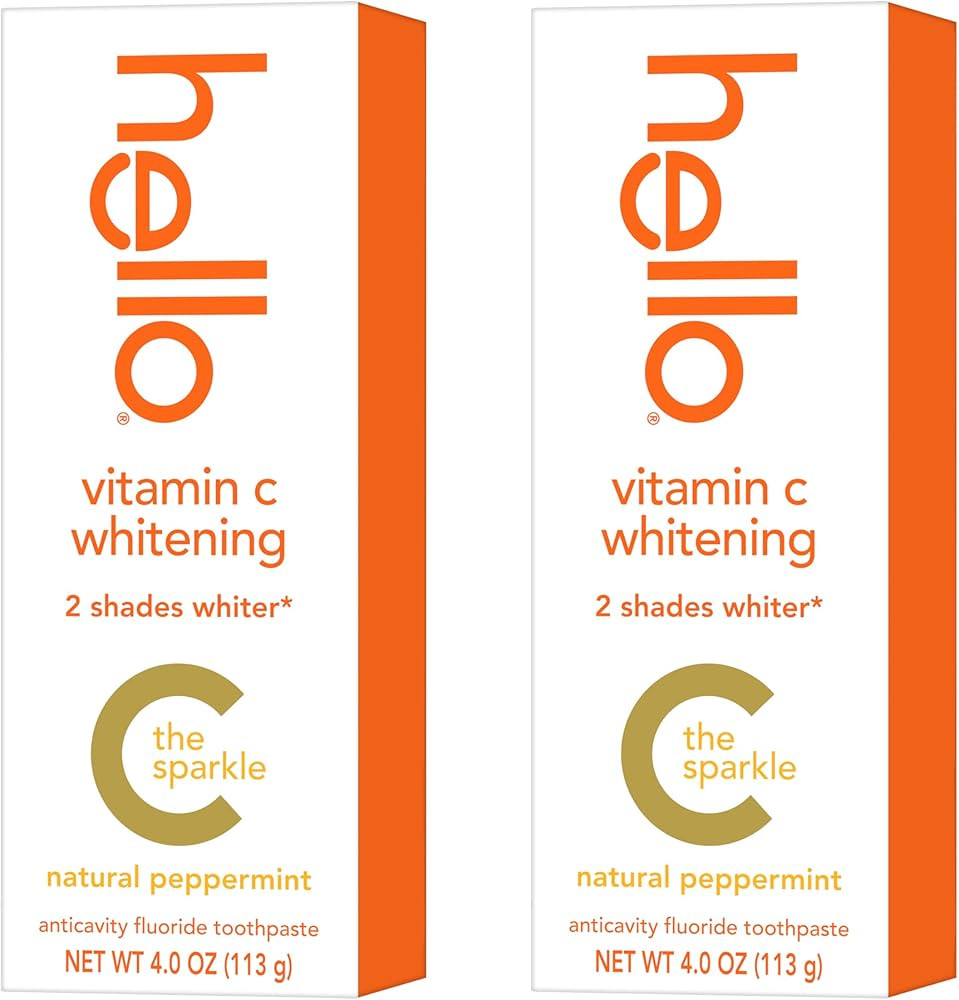 hello Vitamin C Whitening Toothpaste with Fluoride, SLS Free, Helps Removes Surface Stains and Fr... | Amazon (US)