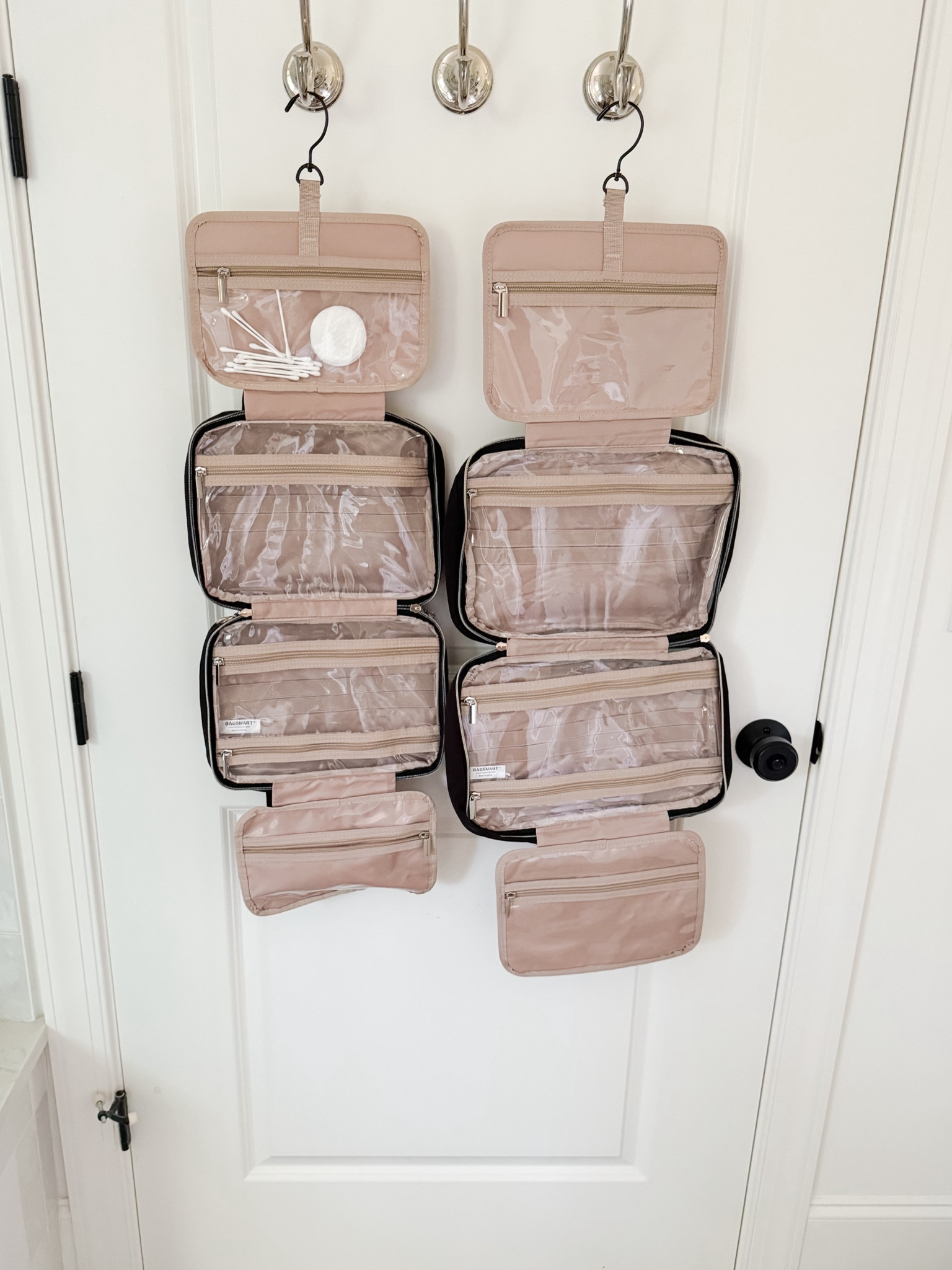 Hanging toiletry bags. Comes in two sizes with several colors. Medium and large sizes pictures.

Travel bag. Travel toiletry bag. Hanging toiletry bag. Amazon find. Organization. 

#LTKTravel #LTKHome #LTKFindsUnder50