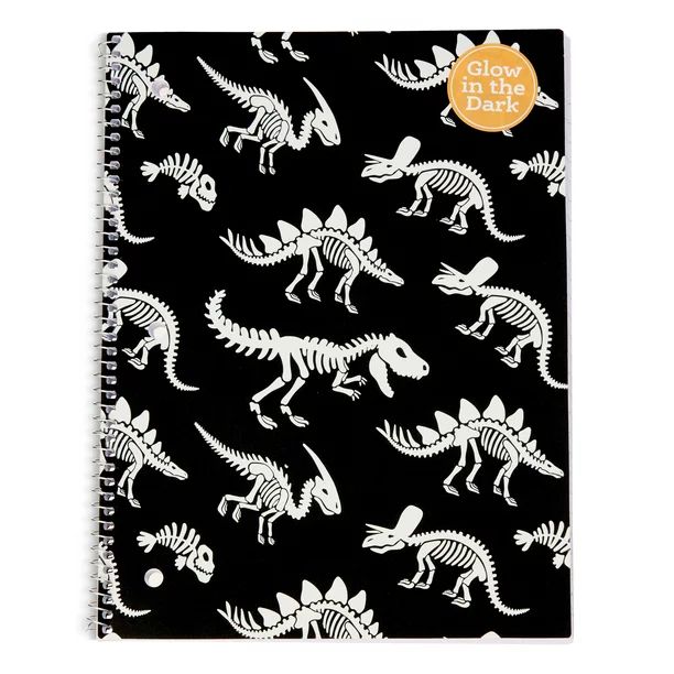 Pen+Gear Poly Notebook, Black with Glow-in-the-Dark Dinosaurs - Walmart.com | Walmart (US)