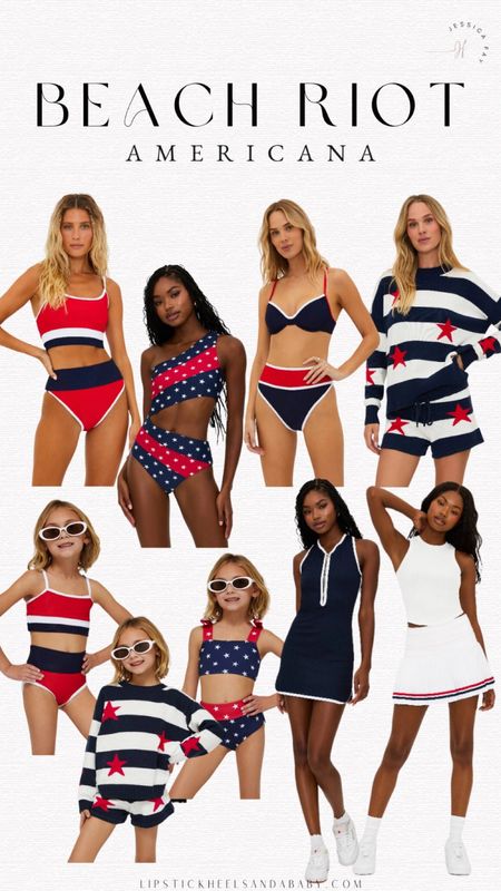 Beach Riot patriotic collection, 4th of july swimwear, 4th of july outfits, memorial day outfits 

#LTKfindsunder100