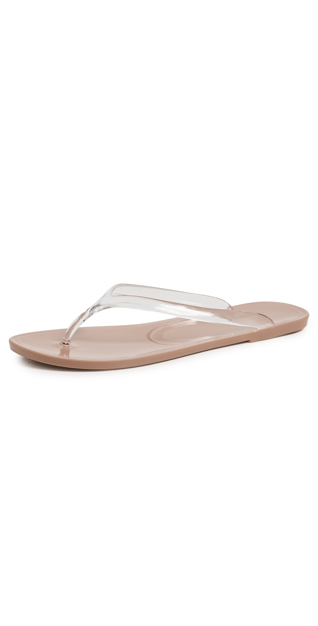 Jeffrey Campbell Beach Day Jelly Flip Flops Clear Nude 9 | Shopbop