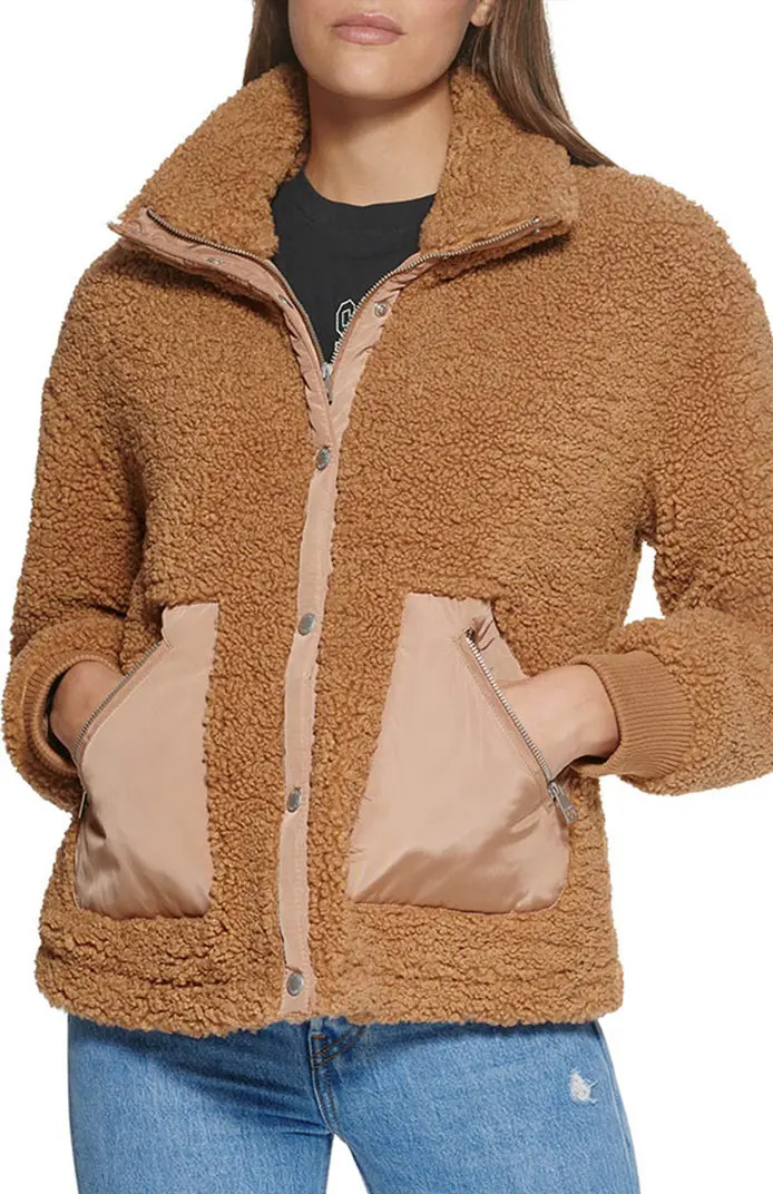 Faux Shearling Zip Up Teddy | Nordstrom Rack