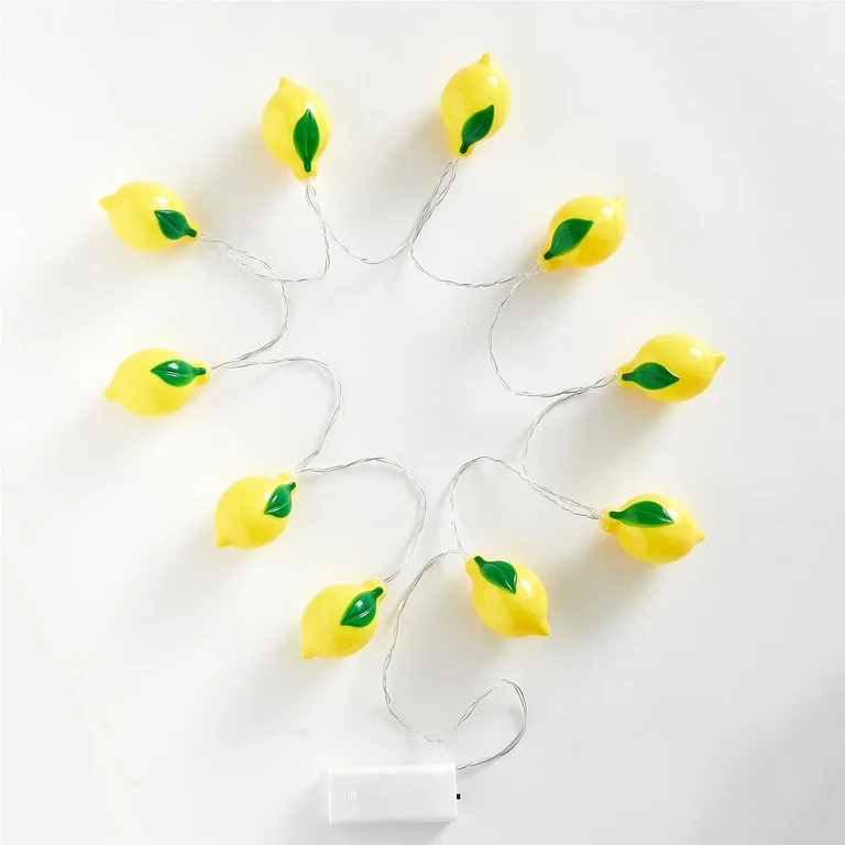 Urban Shop Indoor 5.5' Battery Operated Lemon Figural LED String Lights | Walmart (US)