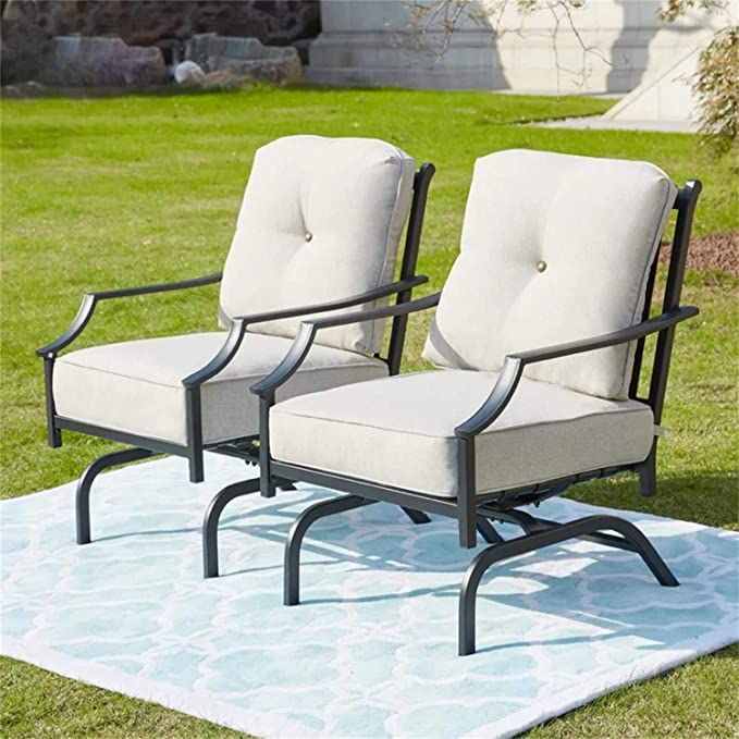 Top Space Patio Chairs Outdoor Rocking Chairs Bistro Set Patio Conversation Set,Metal Outdoor Fur... | Amazon (US)