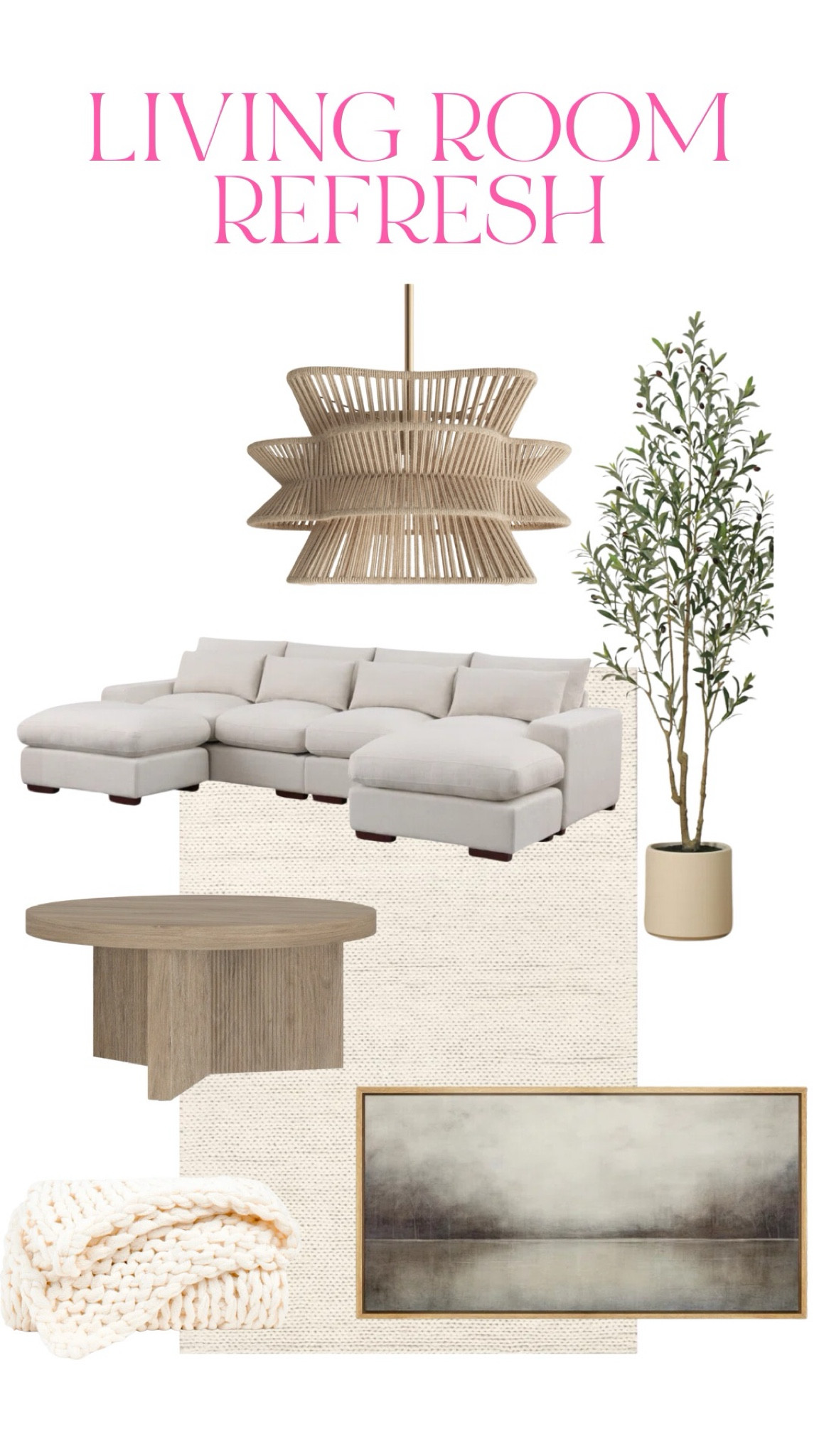 Living room refresh! 

Living room decor/ living room furniture/ sectional/ coffee table/ area rug 



#LTKHome #LTKStyleTip