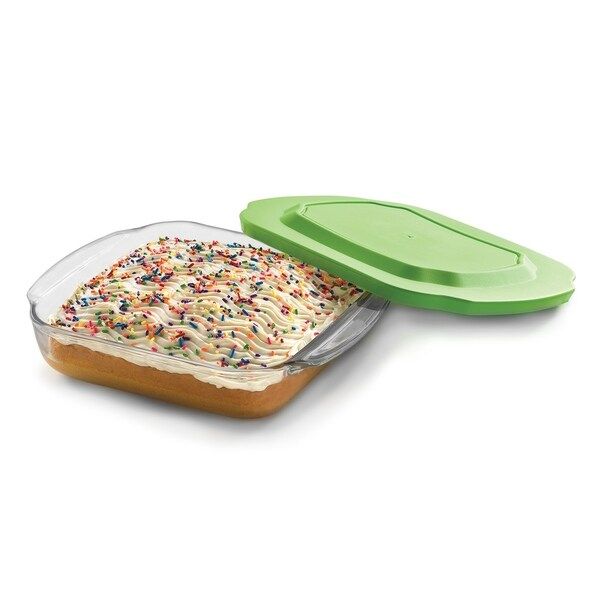Libbey Baker's Basics 8-inch by 8-inch Glass Bake Dish with Plastic Lid | Bed Bath & Beyond