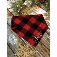 Dog Bandana Personalized, Buffalo Plaid | Etsy (US)