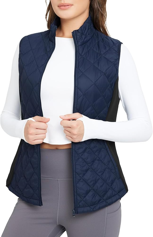 BALEAF Women's Puffer Vest Lightweight Winter Warm Stand Collar Quilted Vests Water Resistant Zip... | Amazon (US)