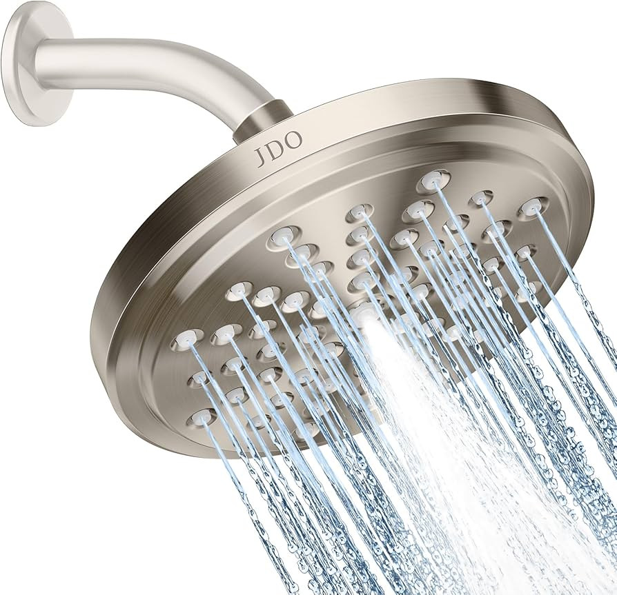JDO Shower Head High Pressure 7 Inch Rainfall Fixed Showerheads Adjustable Bathroom High Flow Sho... | Amazon (US)
