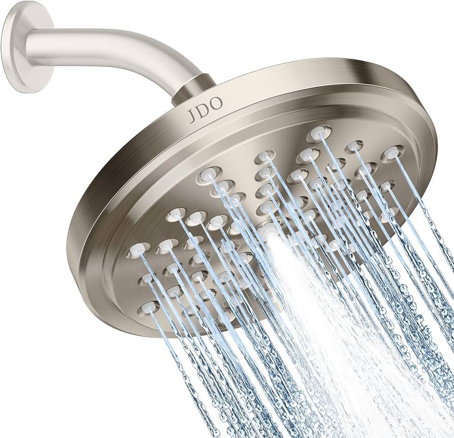 JDO Shower Head High Pressure 7 Inch Rainfall Fixed Showerheads Adjustable Bathroom High Flow Sho... | Amazon (US)