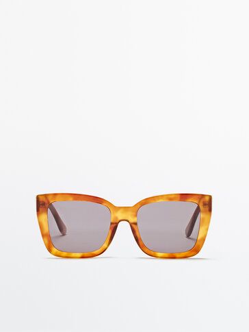 Square tortoiseshell sunglasses | Massimo Dutti (US)