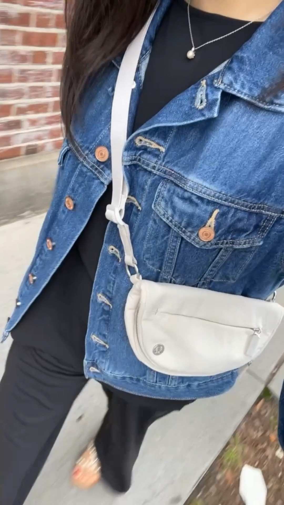 Today's outfit of the day and my fitting room try on of the Uniqlo matching set (size XS) underneath the Gap x Doen jean jacket (kids size XL).

I actually do not like the matching set together since the top is longer and it isn't a flattering look on me so I'll share another outfit idea soon with just the sleeveless top and a pleated white skirt. The huge side split looks good with the skirt for a trendy look.

#LTKFindsUnder100 #LTKOver40 #LTKFindsUnder50