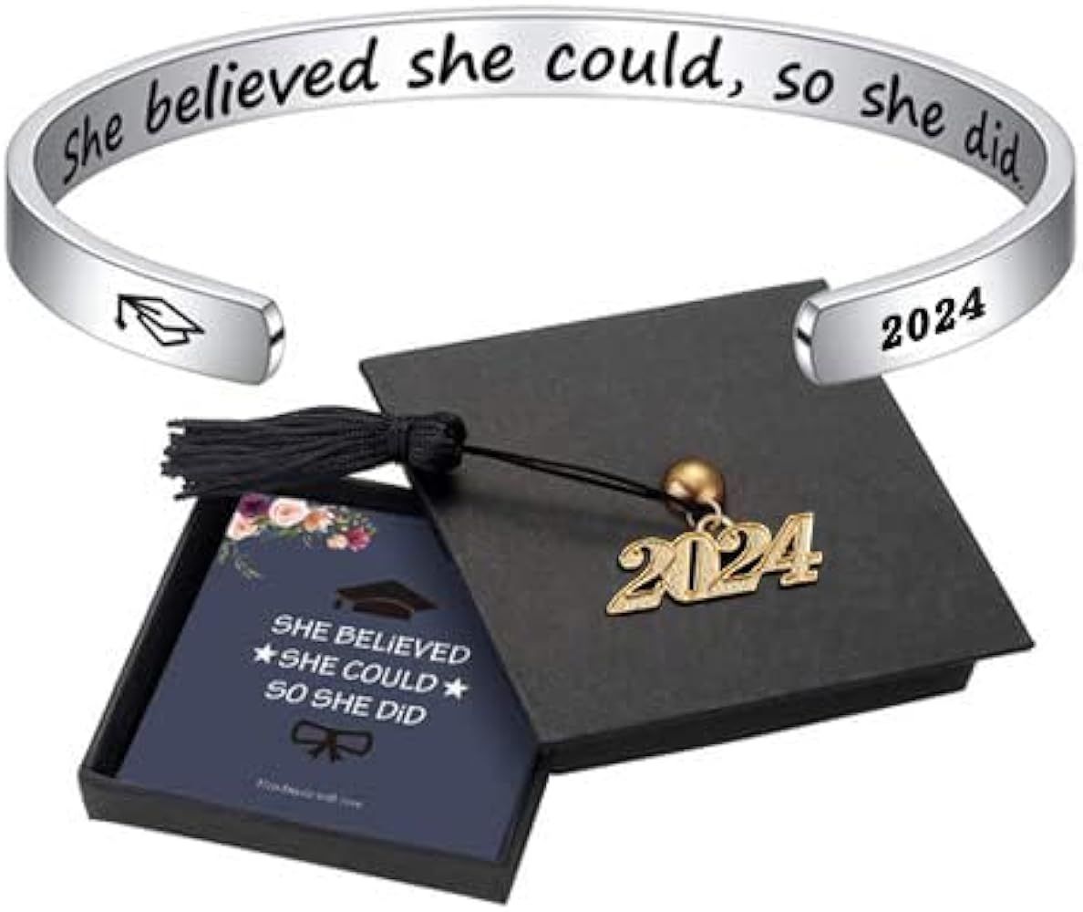 M MOOHAM Graduation Gifts for Her Him 2024, Inspirational Graduation Bracelets Class Of 2024 High... | Amazon (US)