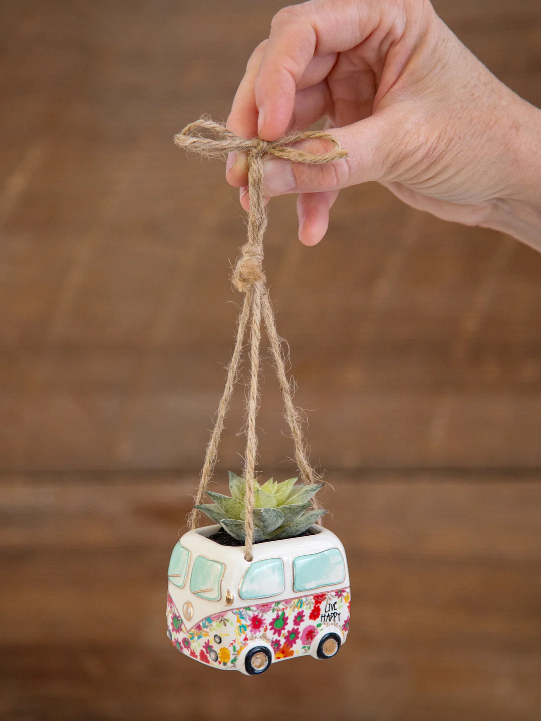 Faux Succulent Car Charm - Van | Natural Life