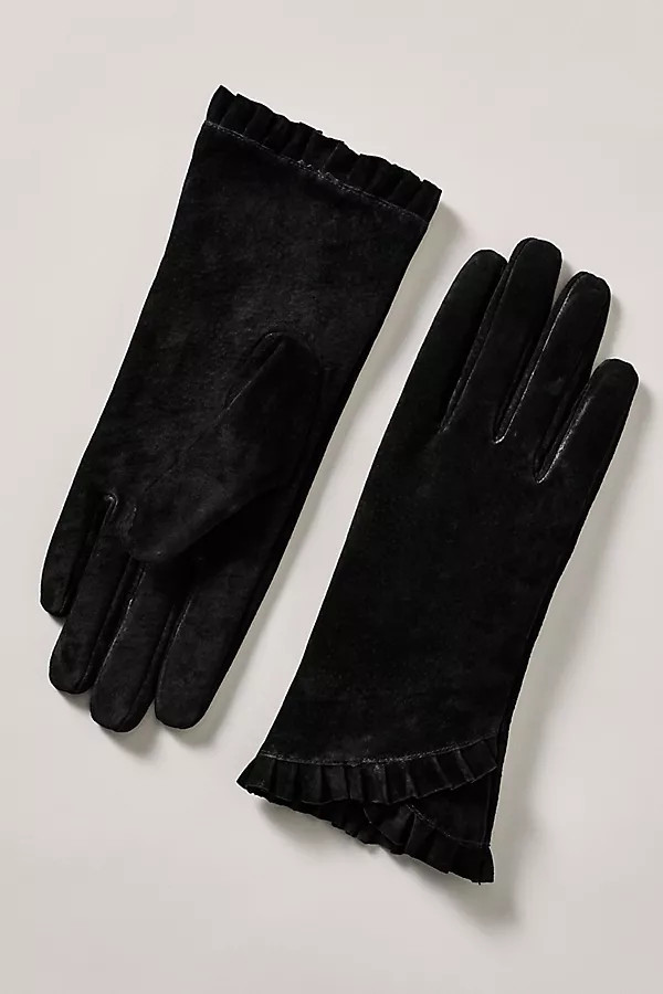 Ruffle Leather Gloves | Anthropologie (US)