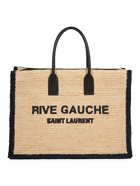 Rive Gauche Raffia Tote | Saks Fifth Avenue