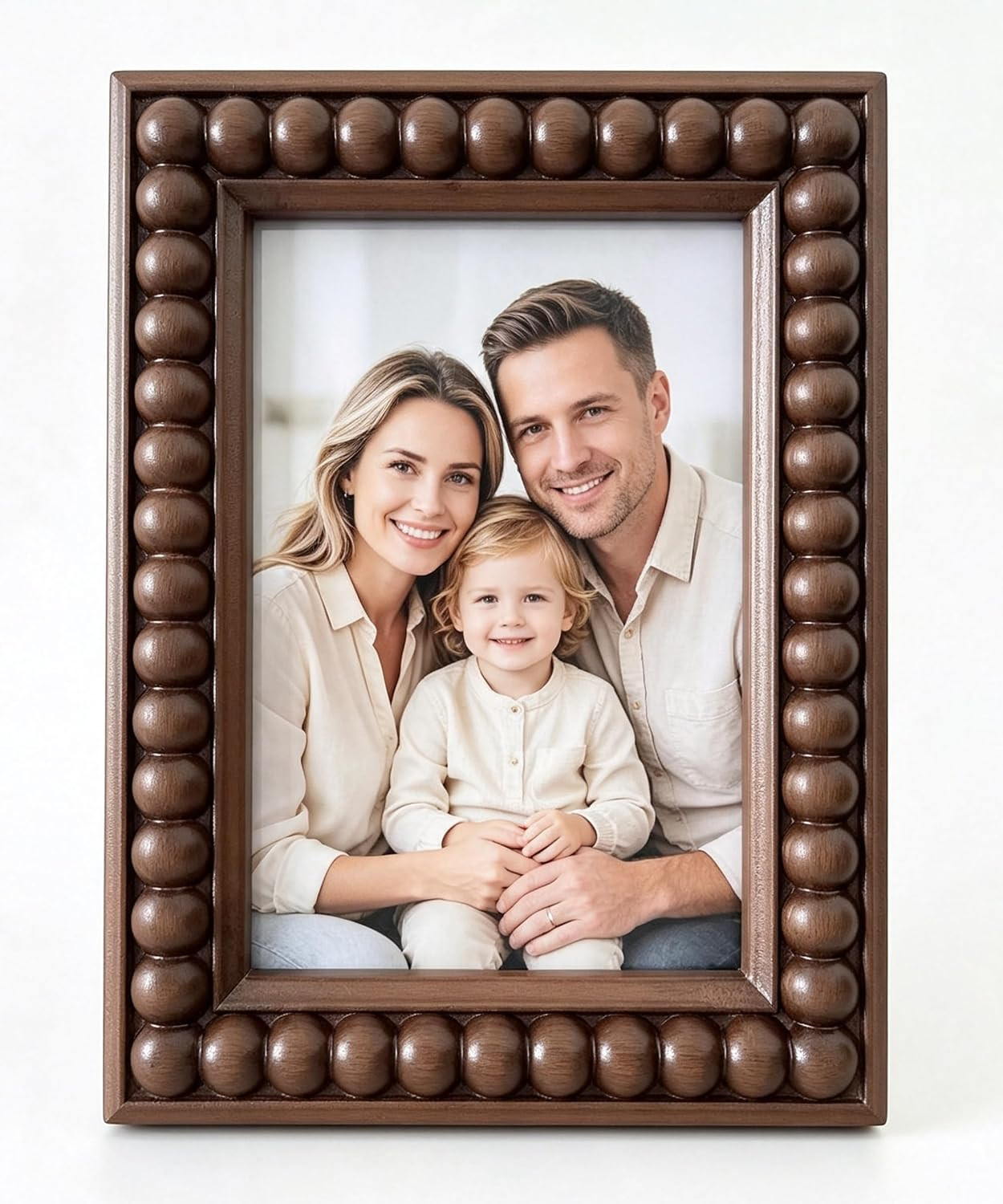 4x6 Picture Frame Wood Beaded Photo Frames Brown Rusitc Vintage Unique | Amazon (US)