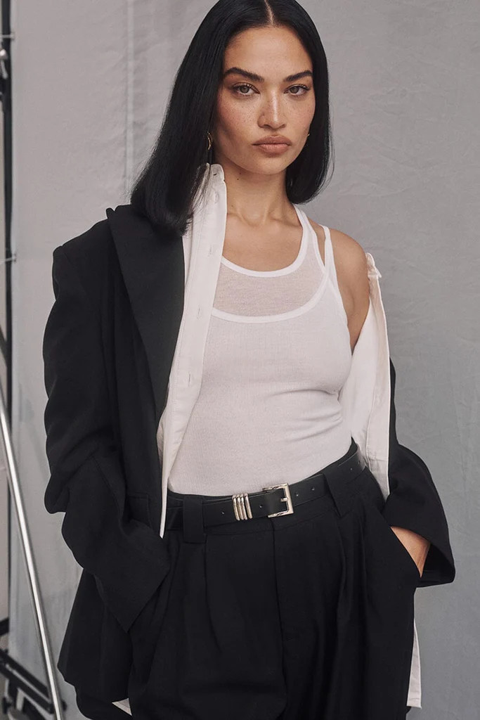 JUDE OFF WHITE SLEEVELESS LAYER TOP | DISSH