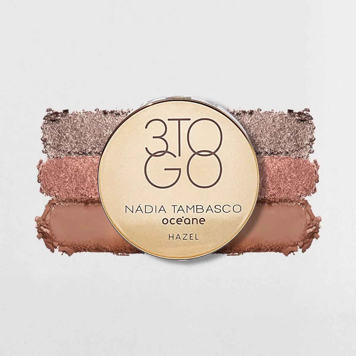 Trio de Sombras Nádia Tambasco By Océane - 3 To Go Palette Hazel 7,8g - Maquiagens e cosmético... | Oceane (BR)