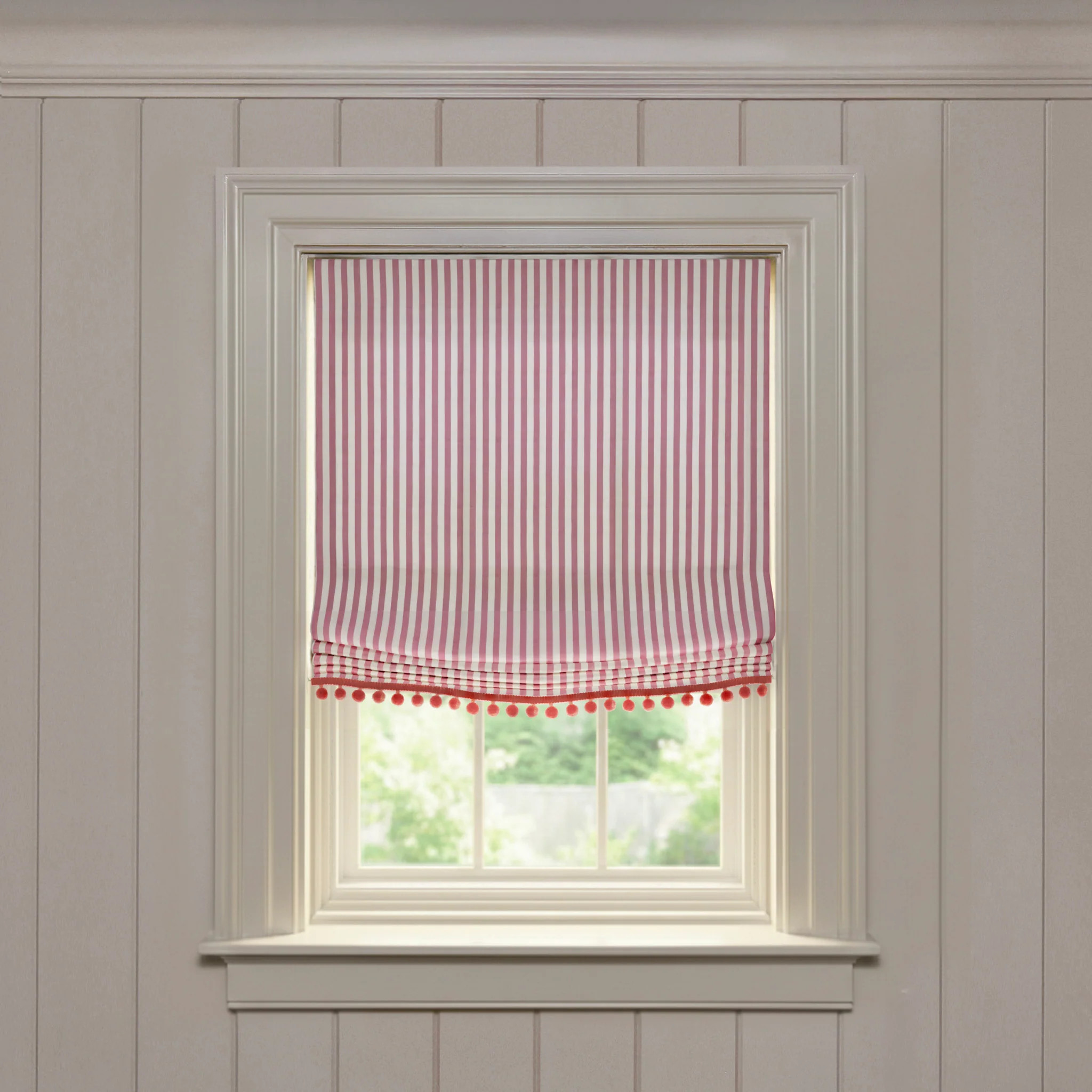 Louisa Cranberry
                Custom Roman Shade | Pepper Home