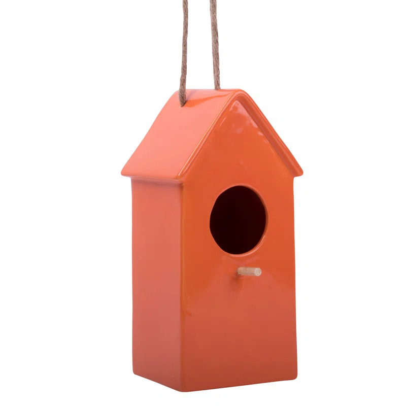 Ameema 10'' H x 5.25'' W x 5'' D Hanging Water Resistant Birdhouse | Wayfair North America