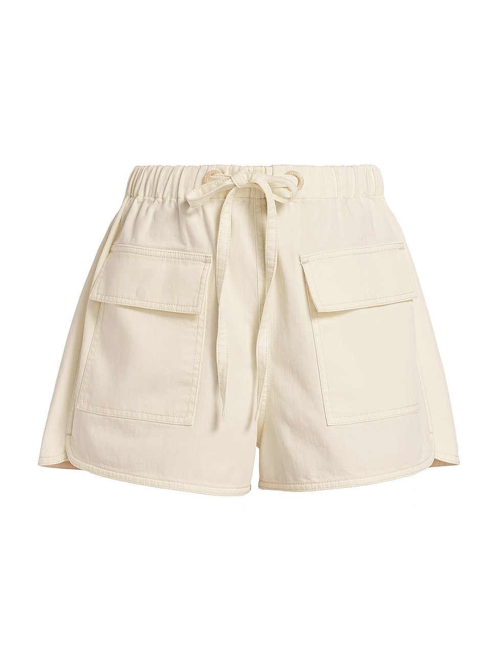Women's Tate Drawstring Denim Shorts - Chalk - Size XXS | Saks Fifth Avenue
