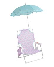 Toddler Rainbow Tie Dye Beach Chair With Umbrella | TJ Maxx