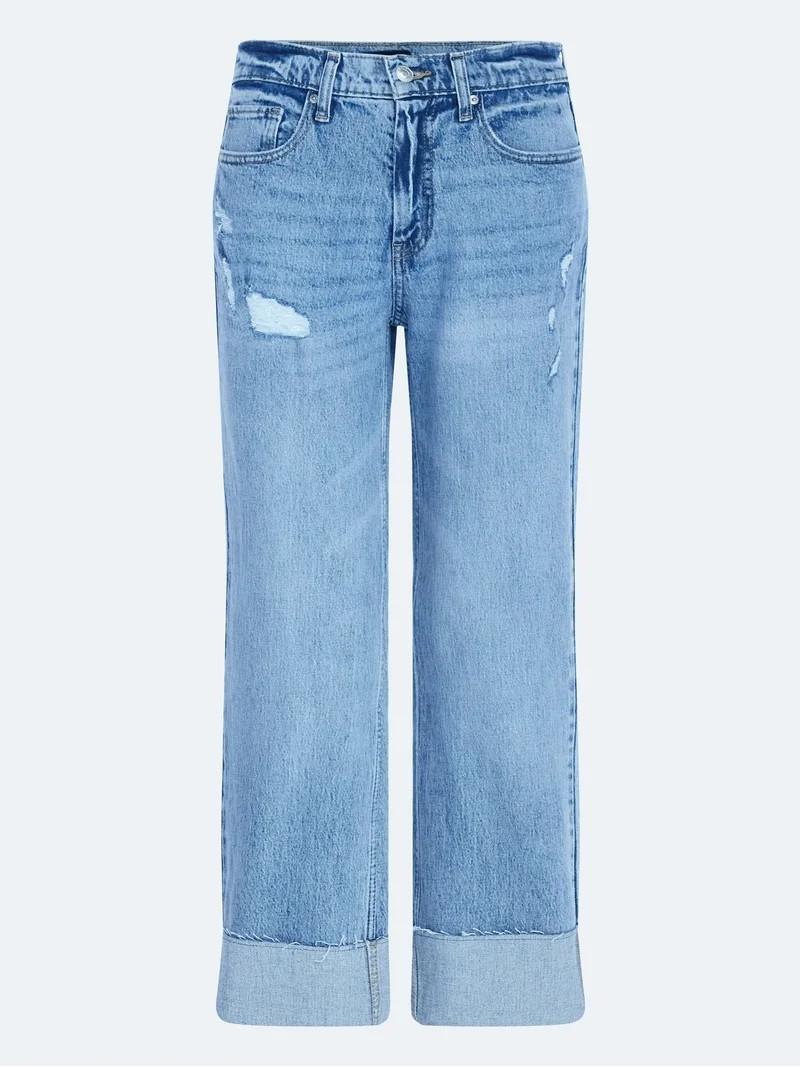 Free Assembly Women's High Rise Straight Cropped Jeans, Sizes 0-18 | Walmart (US)