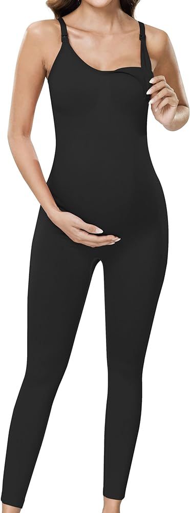 LOVE 3000 Maternity Rompers for Pregnant Women - One Piece Overalls Jumpsuit Legging for Yoga Run... | Amazon (US)