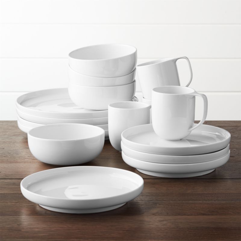 Toben 16-Piece Dinnerware Set + Reviews | Crate & Barrel | Crate & Barrel