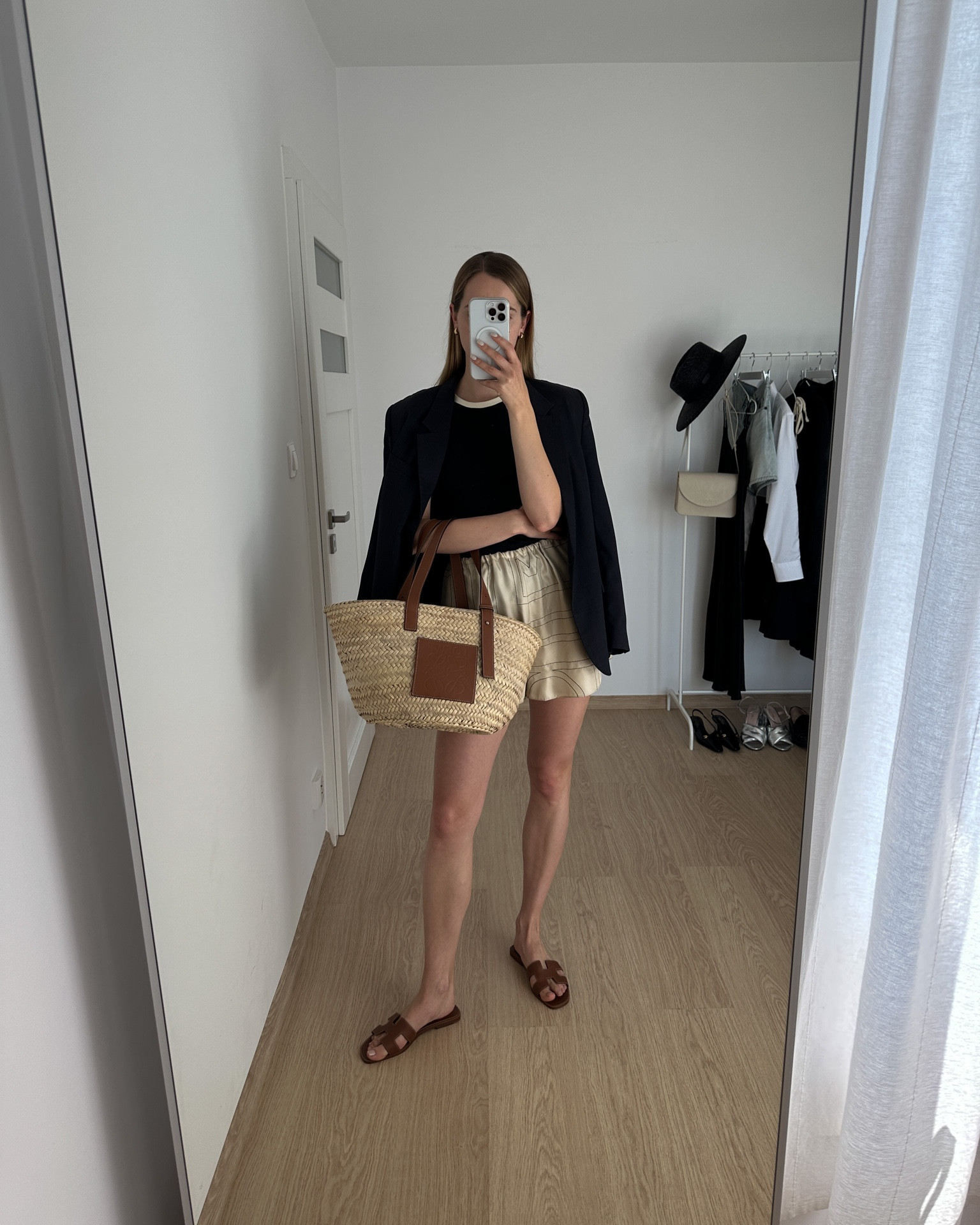 Summer at the office wearing my fave Toteme silk shorts

#LTKeurope #LTKFind #LTKSeasonal