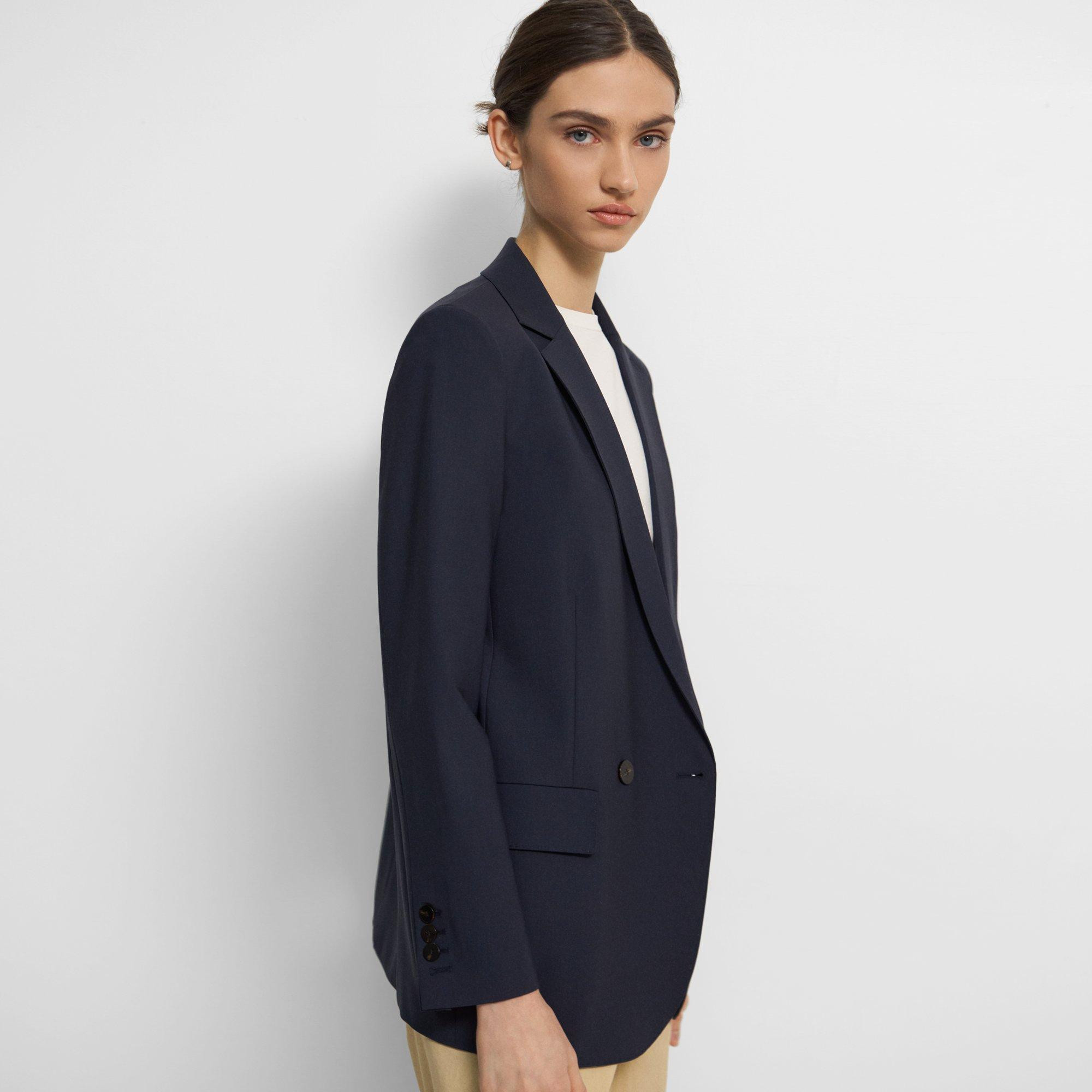 Oversized Boy Blazer in Good Linen | Theory