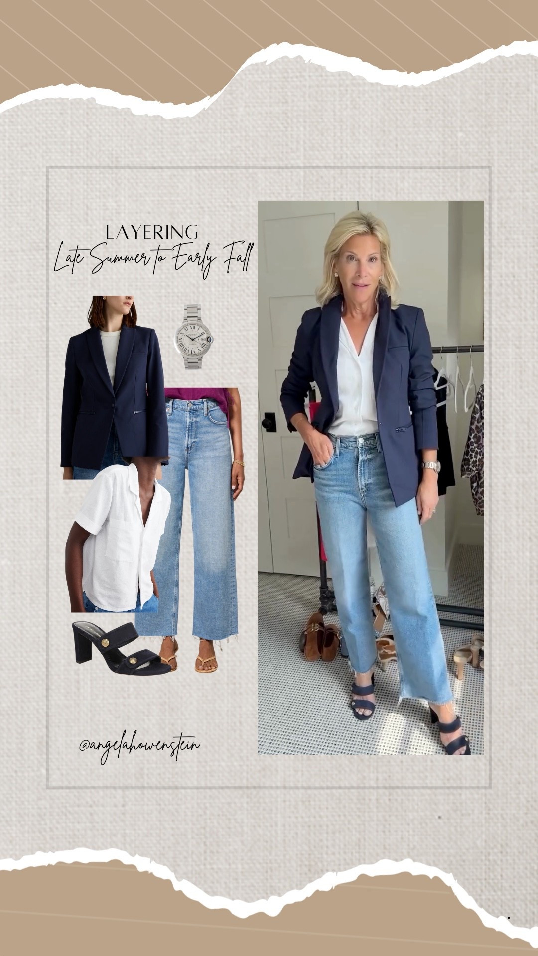 From summer light to fall layers. A classic navy blazer + crisp white shirt + perfect-fit denim = timeless chic that works in every season. Effortless, polished, and so wearable!

layering outfits, late summer to fall fashion, casual chic style, navy blazer outfit, classic white shirt, denim style, transitional outfit



#LTKStyleTip #LTKOver40 #LTKShoeCrush