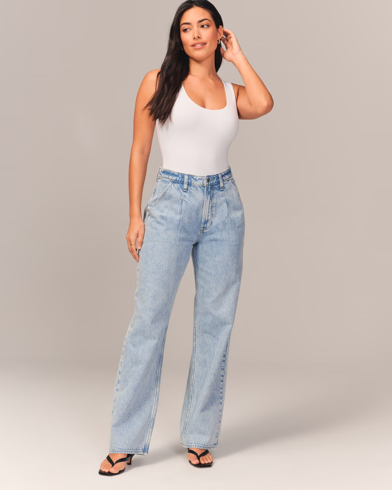 Curve Love High Rise Loose Jean | Abercrombie & Fitch (US)