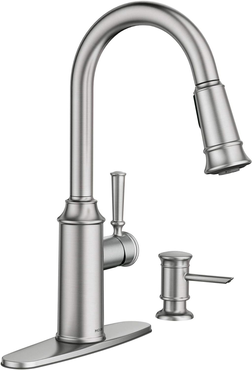 Moen 87731SRS Glenshire Spot resist Stainless one-handle High Arc pulldown Kitchen Faucet | Amazon (US)