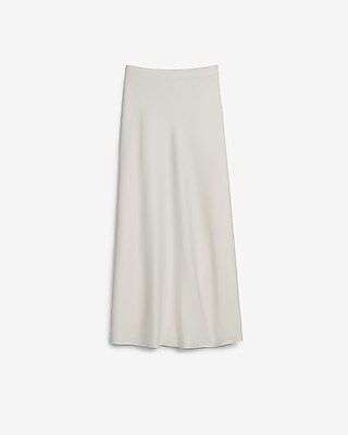 High Waisted Satin Midi Skirt | Express