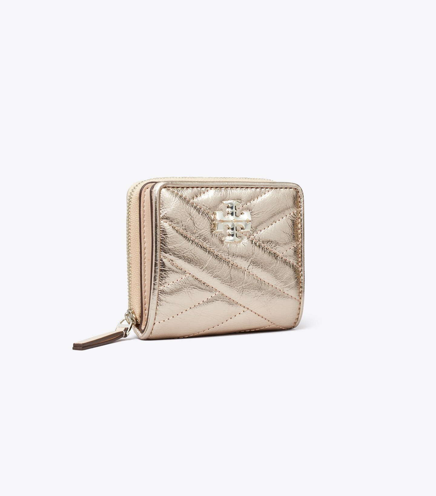 KIRA CHEVRON METALLIC BI-FOLD WALLET | Tory Burch (US)