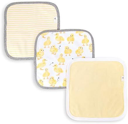 Burt's Bees Baby - Washcloths, Absorbent Knit Terry, Super Soft 100% Organic Cotton (Little Ducks... | Amazon (US)