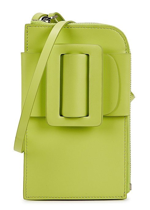 Buckle key lime leather cross-body phone case | Harvey Nichols 