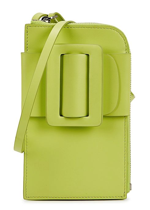 Buckle key lime leather cross-body phone case | Harvey Nichols US